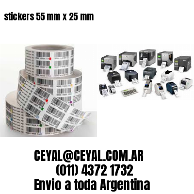 stickers 55 mm x 25 mm