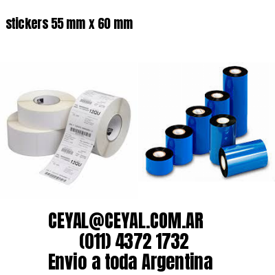 stickers 55 mm x 60 mm