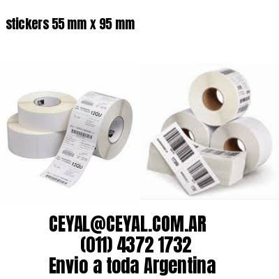 stickers 55 mm x 95 mm