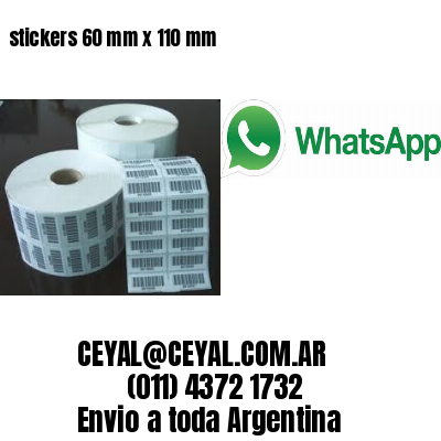stickers 60 mm x 110 mm