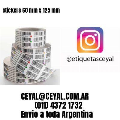 stickers 60 mm x 125 mm