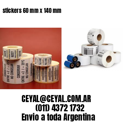 stickers 60 mm x 140 mm