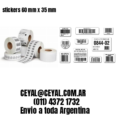 stickers 60 mm x 35 mm