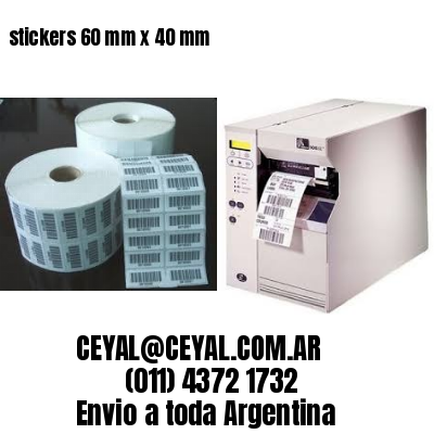 stickers 60 mm x 40 mm