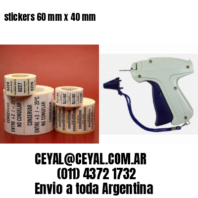 stickers 60 mm x 40 mm