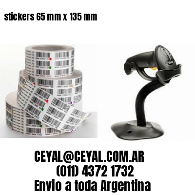 stickers 65 mm x 135 mm