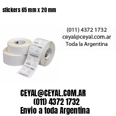stickers 65 mm x 20 mm