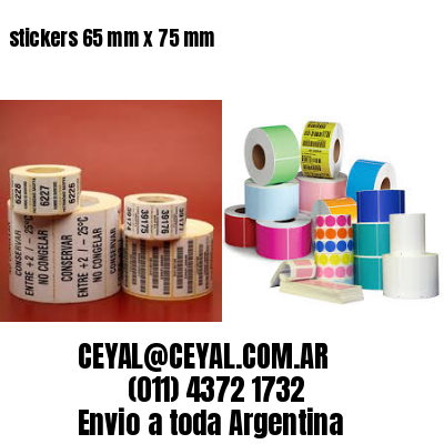 stickers 65 mm x 75 mm