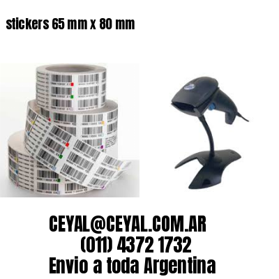stickers 65 mm x 80 mm