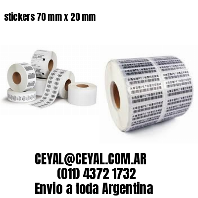 stickers 70 mm x 20 mm