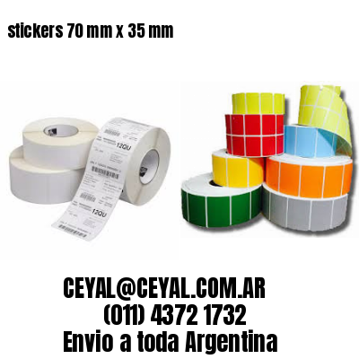 stickers 70 mm x 35 mm