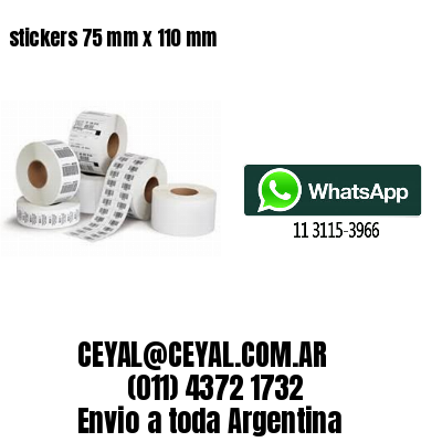stickers 75 mm x 110 mm
