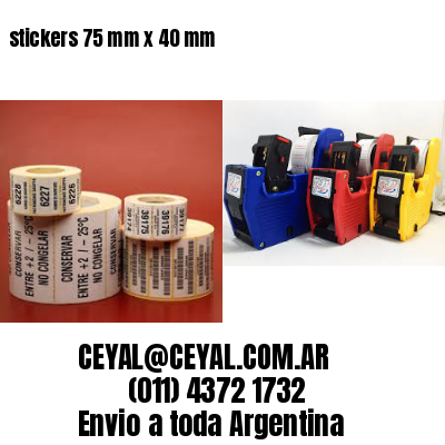 stickers 75 mm x 40 mm