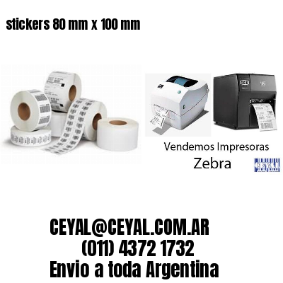 stickers 80 mm x 100 mm