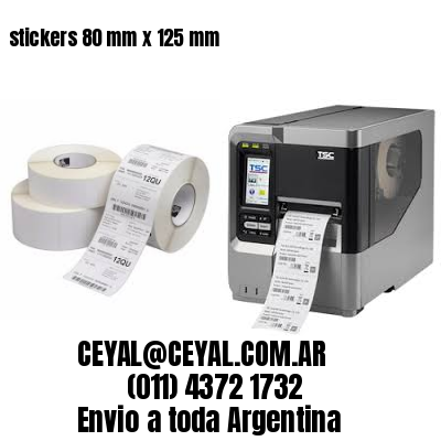 stickers 80 mm x 125 mm