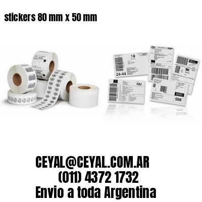 stickers 80 mm x 50 mm