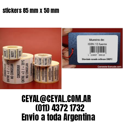 stickers 85 mm x 50 mm