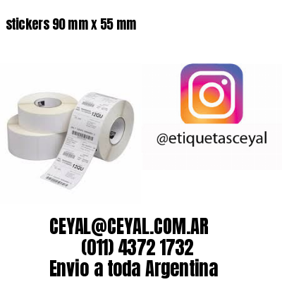 stickers 90 mm x 55 mm
