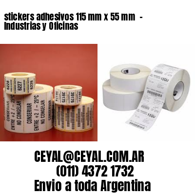 stickers adhesivos 115 mm x 55 mm  – Industrias y Oficinas