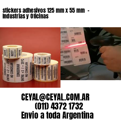stickers adhesivos 125 mm x 55 mm  – Industrias y Oficinas