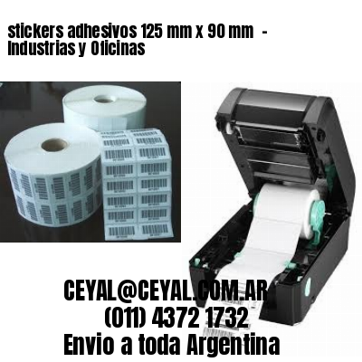 stickers adhesivos 125 mm x 90 mm  – Industrias y Oficinas