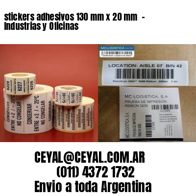 stickers adhesivos 130 mm x 20 mm  – Industrias y Oficinas