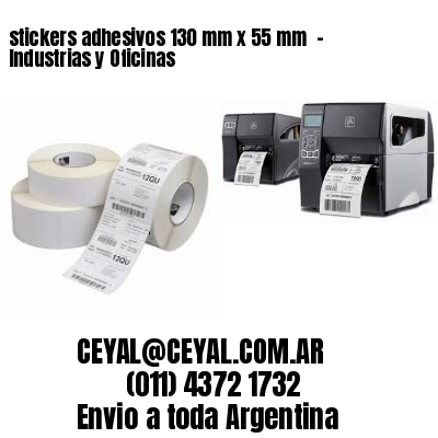 stickers adhesivos 130 mm x 55 mm  – Industrias y Oficinas