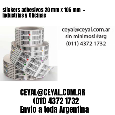 stickers adhesivos 20 mm x 105 mm  – Industrias y Oficinas
