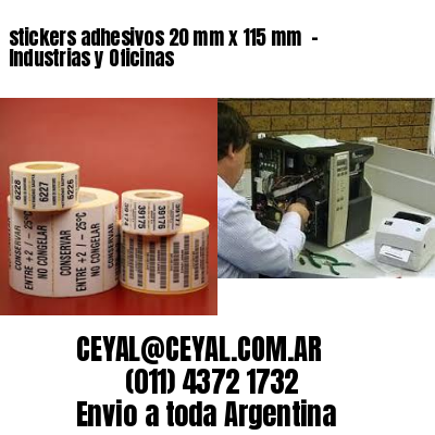 stickers adhesivos 20 mm x 115 mm  – Industrias y Oficinas