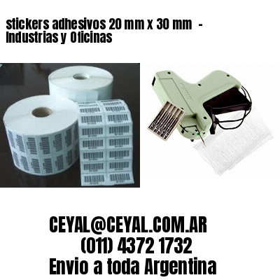 stickers adhesivos 20 mm x 30 mm  – Industrias y Oficinas