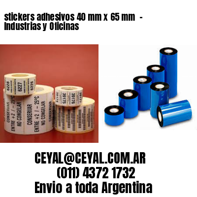 stickers adhesivos 40 mm x 65 mm  – Industrias y Oficinas