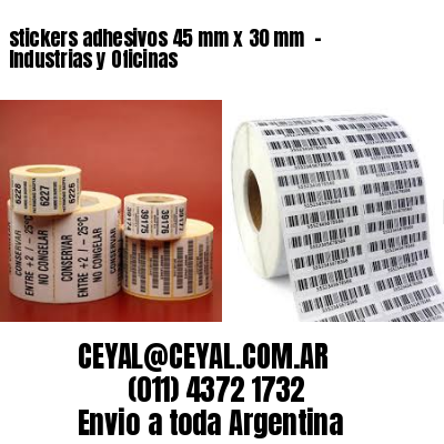 stickers adhesivos 45 mm x 30 mm  – Industrias y Oficinas