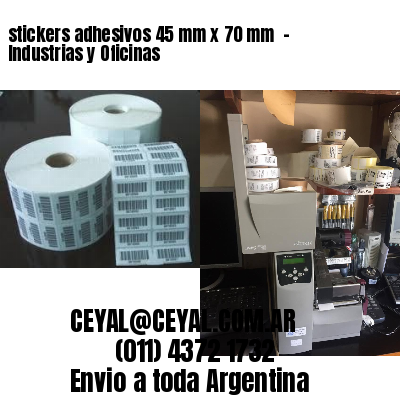 stickers adhesivos 45 mm x 70 mm  – Industrias y Oficinas