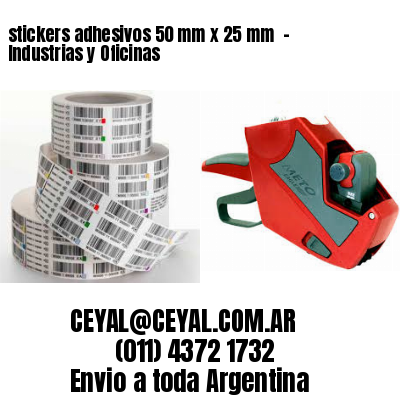 stickers adhesivos 50 mm x 25 mm  – Industrias y Oficinas