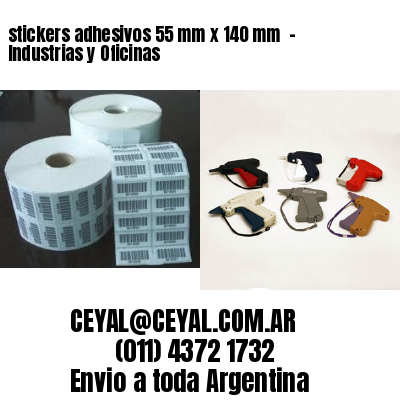 stickers adhesivos 55 mm x 140 mm  – Industrias y Oficinas