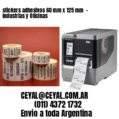 stickers adhesivos 60 mm x 125 mm  – Industrias y Oficinas