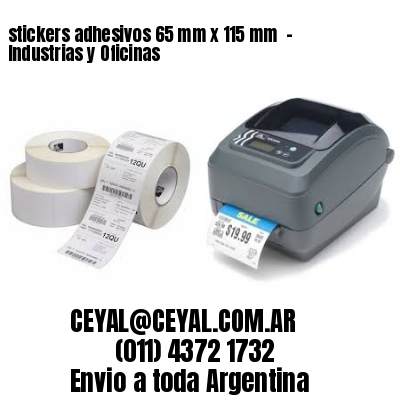 stickers adhesivos 65 mm x 115 mm  – Industrias y Oficinas