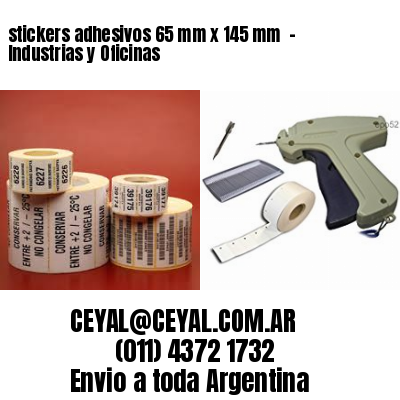 stickers adhesivos 65 mm x 145 mm  – Industrias y Oficinas