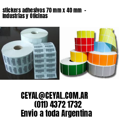 stickers adhesivos 70 mm x 40 mm  – Industrias y Oficinas