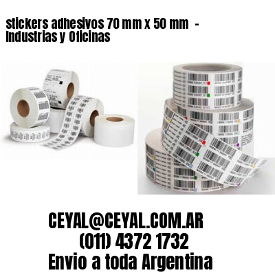 stickers adhesivos 70 mm x 50 mm  – Industrias y Oficinas