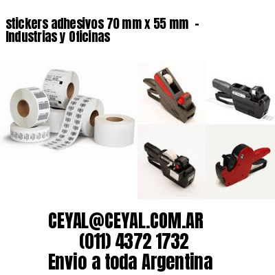 stickers adhesivos 70 mm x 55 mm  – Industrias y Oficinas