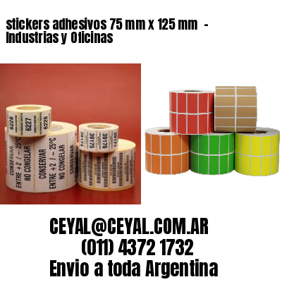 stickers adhesivos 75 mm x 125 mm  – Industrias y Oficinas