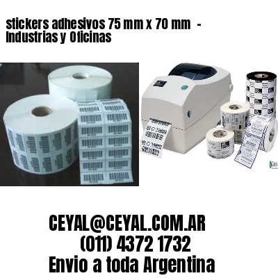 stickers adhesivos 75 mm x 70 mm  – Industrias y Oficinas