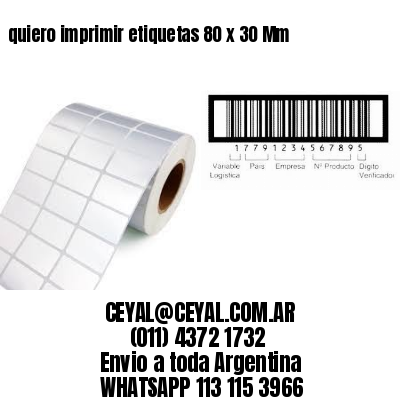 quiero imprimir etiquetas 80 x 30 Mm