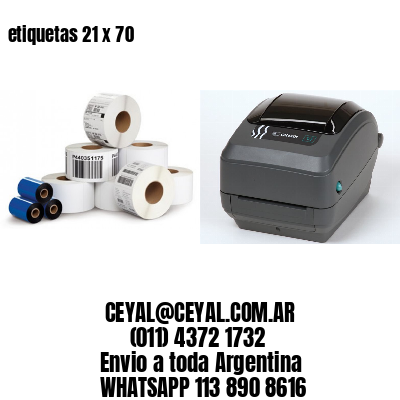 etiquetas 21 x 70