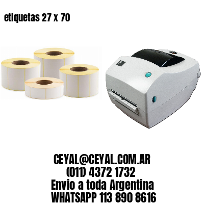 etiquetas 27 x 70