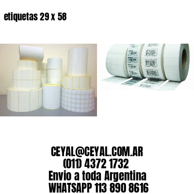 etiquetas 29 x 58