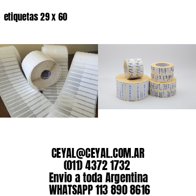 etiquetas 29 x 60