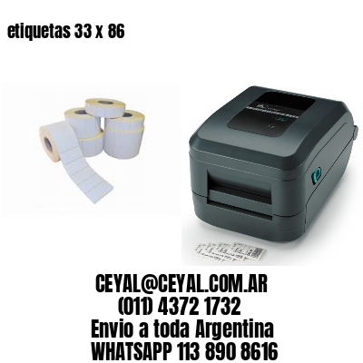 etiquetas 33 x 86