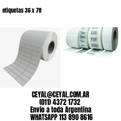 etiquetas 36 x 78
